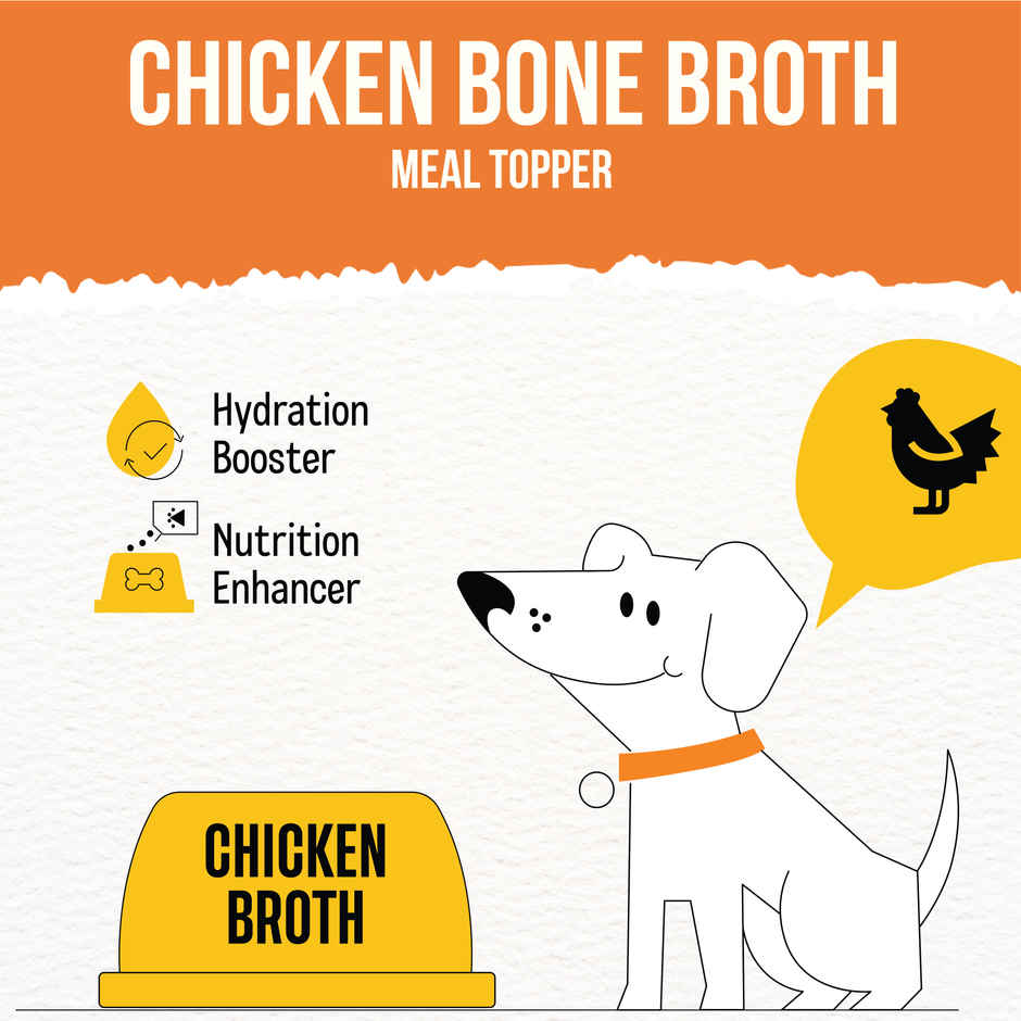 Goofy Tails Chicken Bone Broth for Dogs | Collagen Rich Dog and Puppy Food Topper