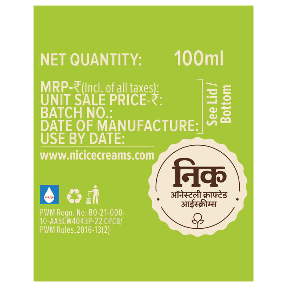 NIC Tender Coconut Ice Cream Tub | Preservative Free | No Artificial Flavors