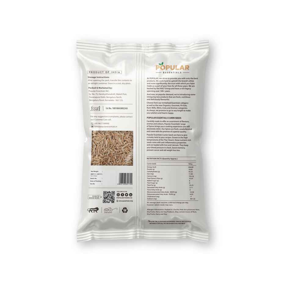 Popular Essentials Jeera/Cumin Seeds