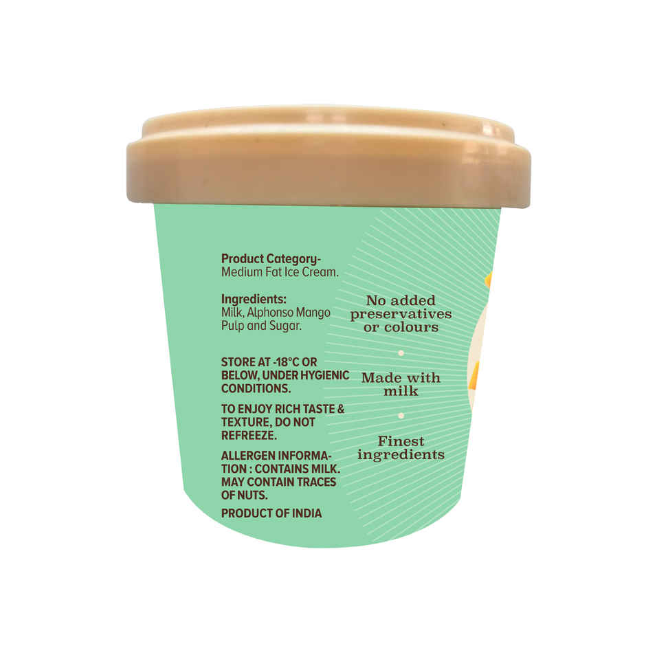 NIC Alphonso Mango Ice Cream Tub Combo | Preservative Free | No Artificial Flavors