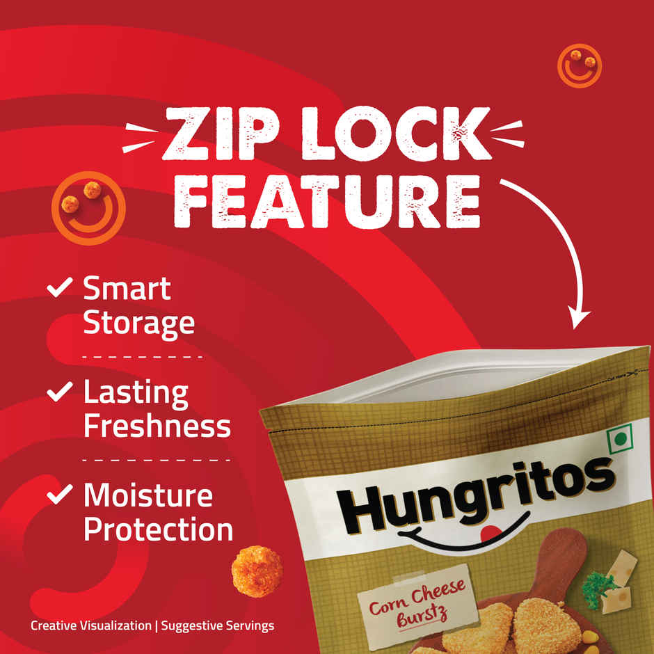 Hungritos Corn Cheese Burstz | Frozen Snack