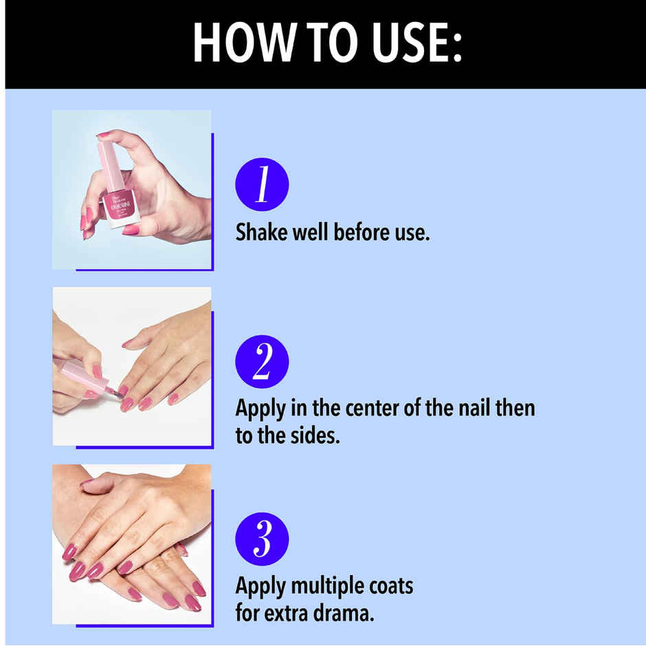 Blue Heaven Color Shine Nail Polish | Glossy Gel Finish | Quick Drying Formula | Shade 313