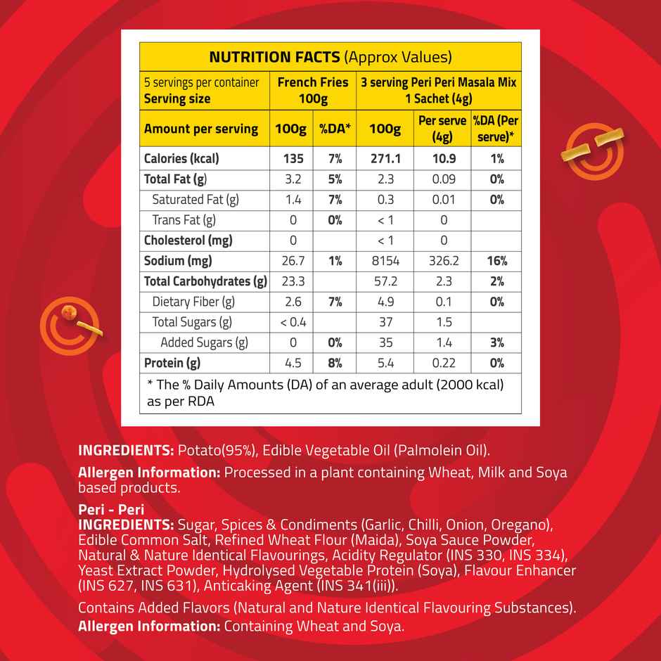 Hungritos French Fries Peri Peri | Crispy & Spicy