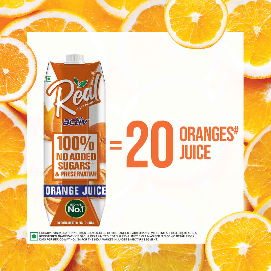 Dabur Real Activ Orange Juice | Fresh & Fruity
