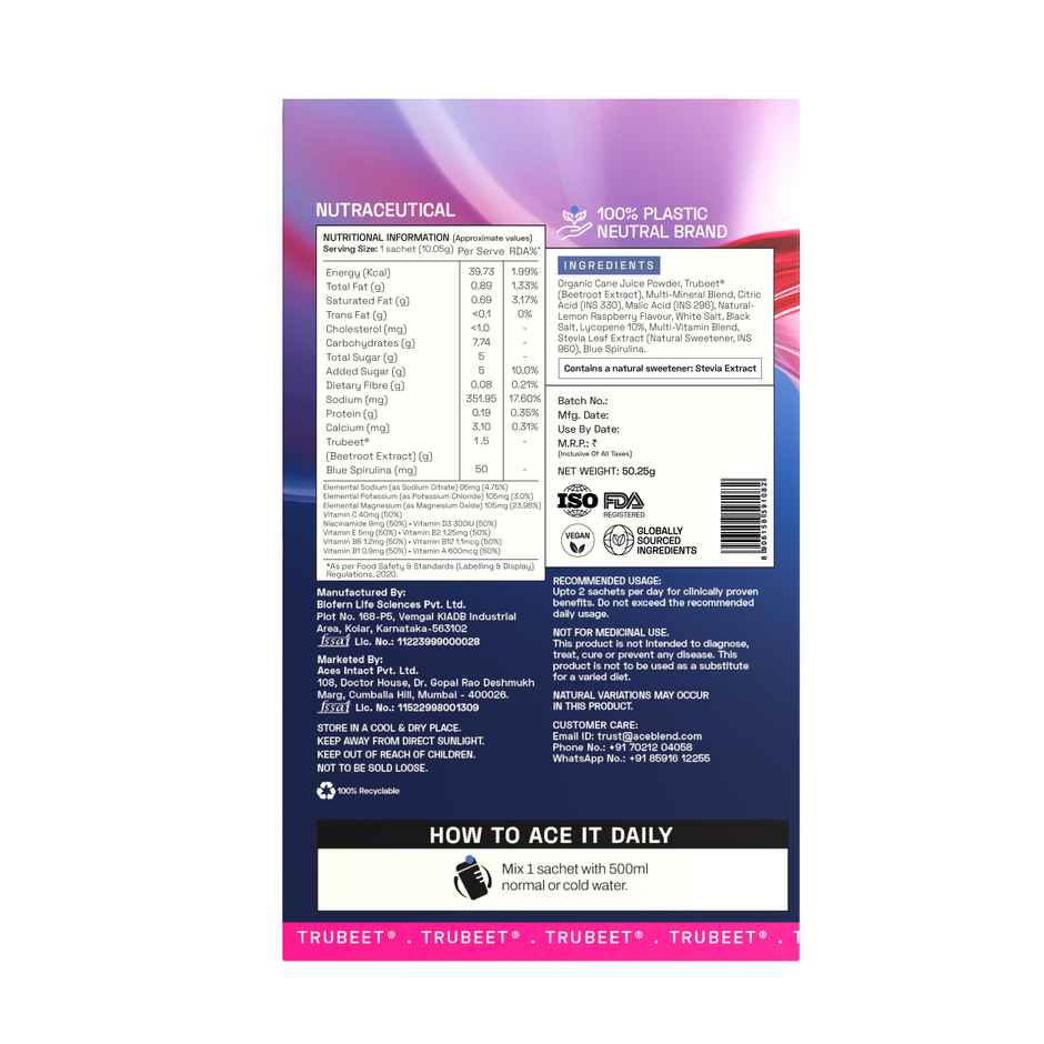 Ace Blend Hydro Hype - Lemon Raspberry | Deep Hydration