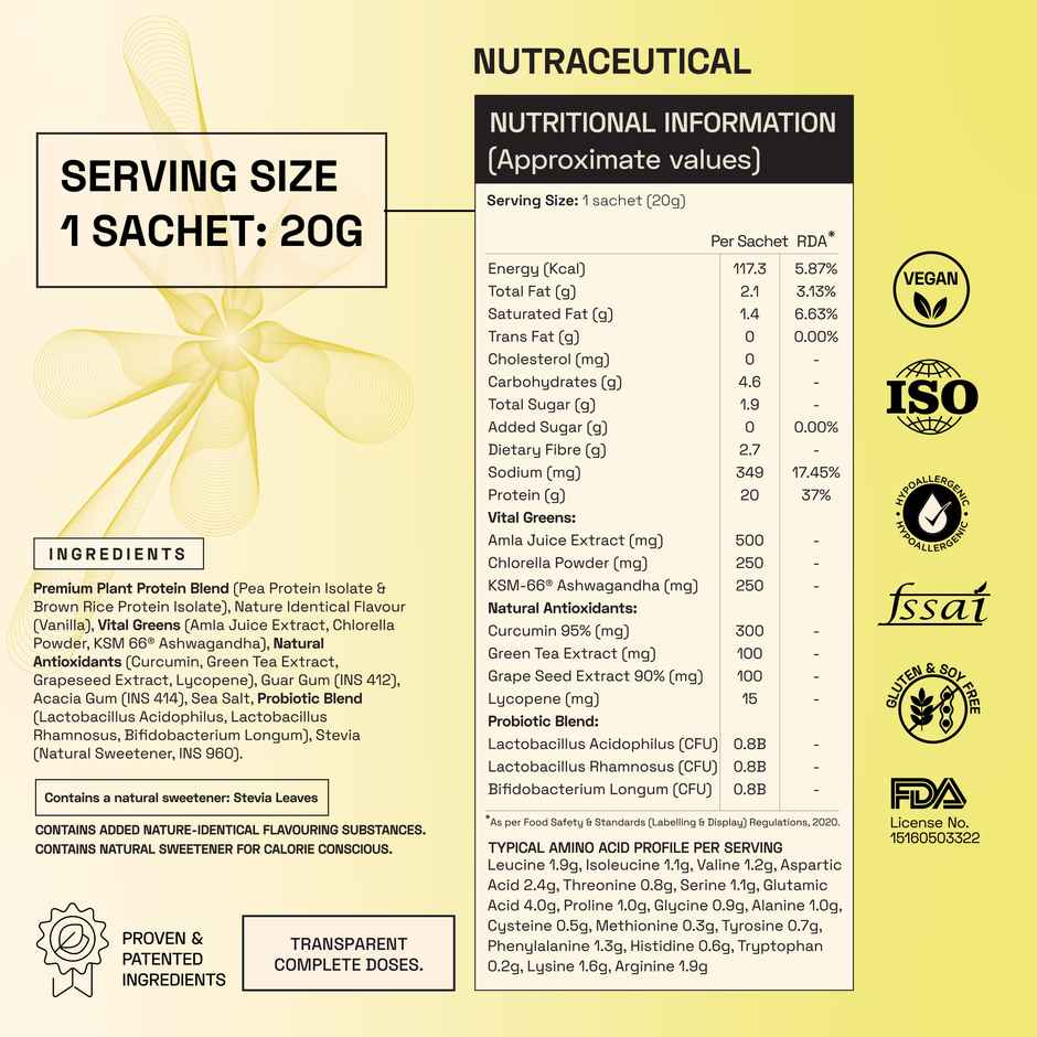 Ace Blend Premium Plant Protein | Vanilla bean | Daily