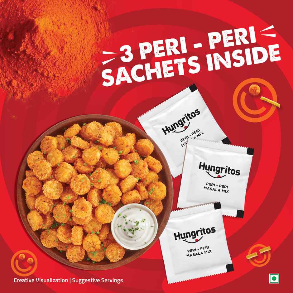 Hungritos Peri Peri Aloo Popcorn | Super Crunchy Snack