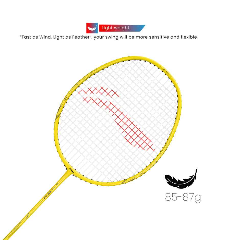 Li-Ning G-Tek Gx Graphite Strung Badminton Racquet With Free Racket Cover