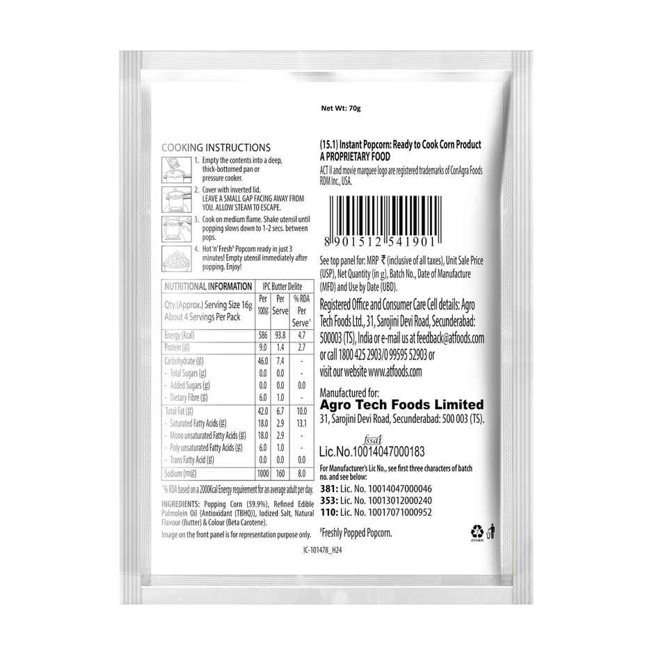 Act II Instant Popcorn | Butter Delite | Hot & Fresh in 3 mins