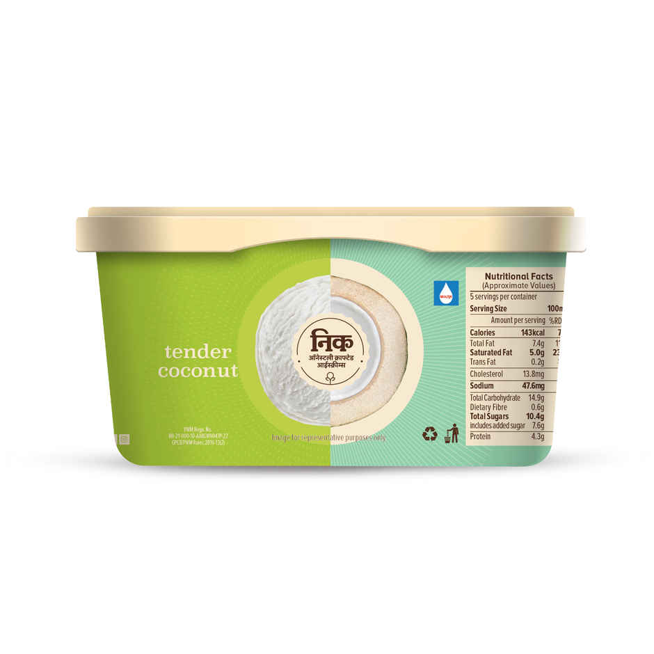 NIC Tender Coconut Ice Cream Tub Combo | Preservative Free | No Artificial Flavors