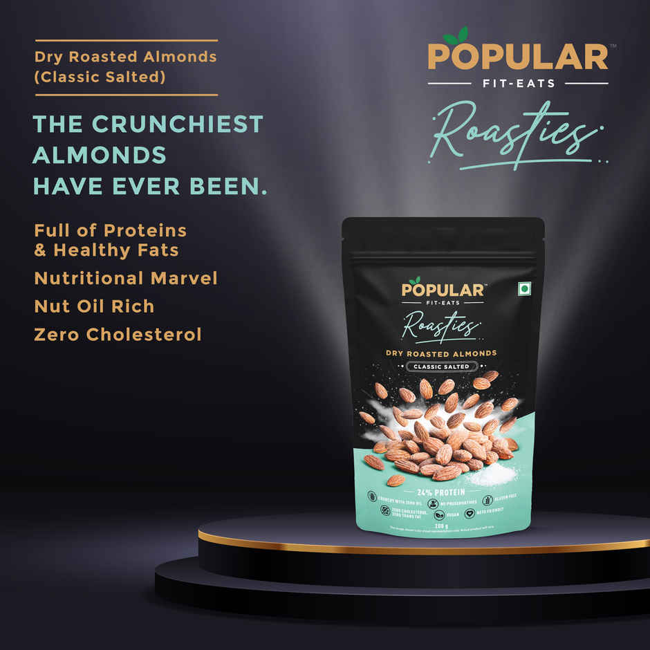 Popular Roasties Dry Roasted Almond | Classic Salted