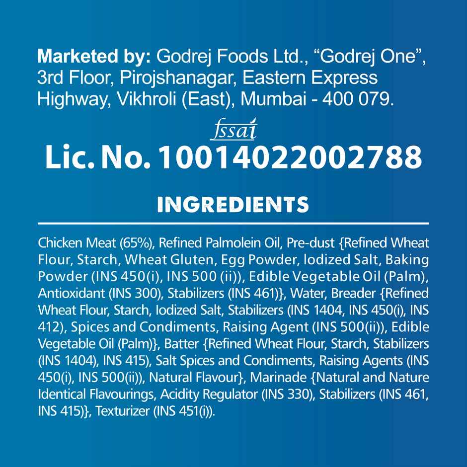 Godrej Yummiez Chicken Nuggets (500g) & Godrej Yummiez Chicken Bites Nuggets (225g) Combo