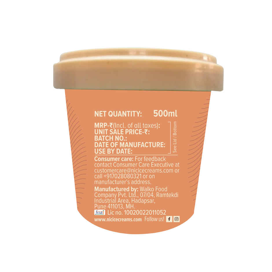 NIC Dry Fruit Overload Ice Cream Tub | Preservative Free | No Artificial Flavors