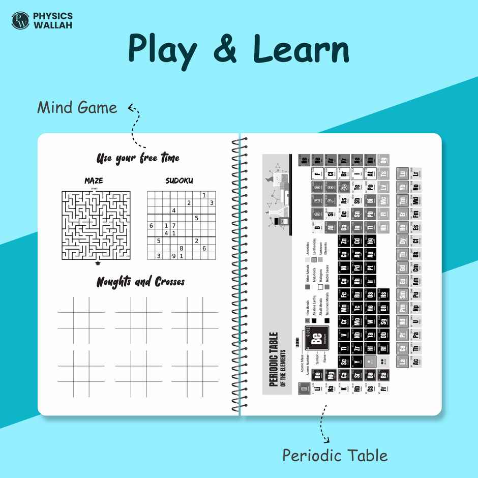 Physics Wallah Practice Spiral Notebook | 280 Pages | Ruled | Vikram Sarabhai