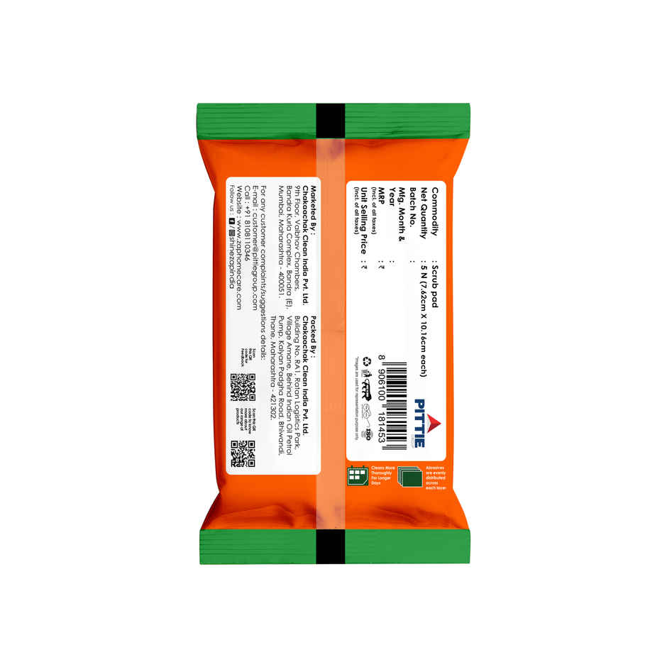 Shinezap Sparkling Silver Scrub Pad Combo