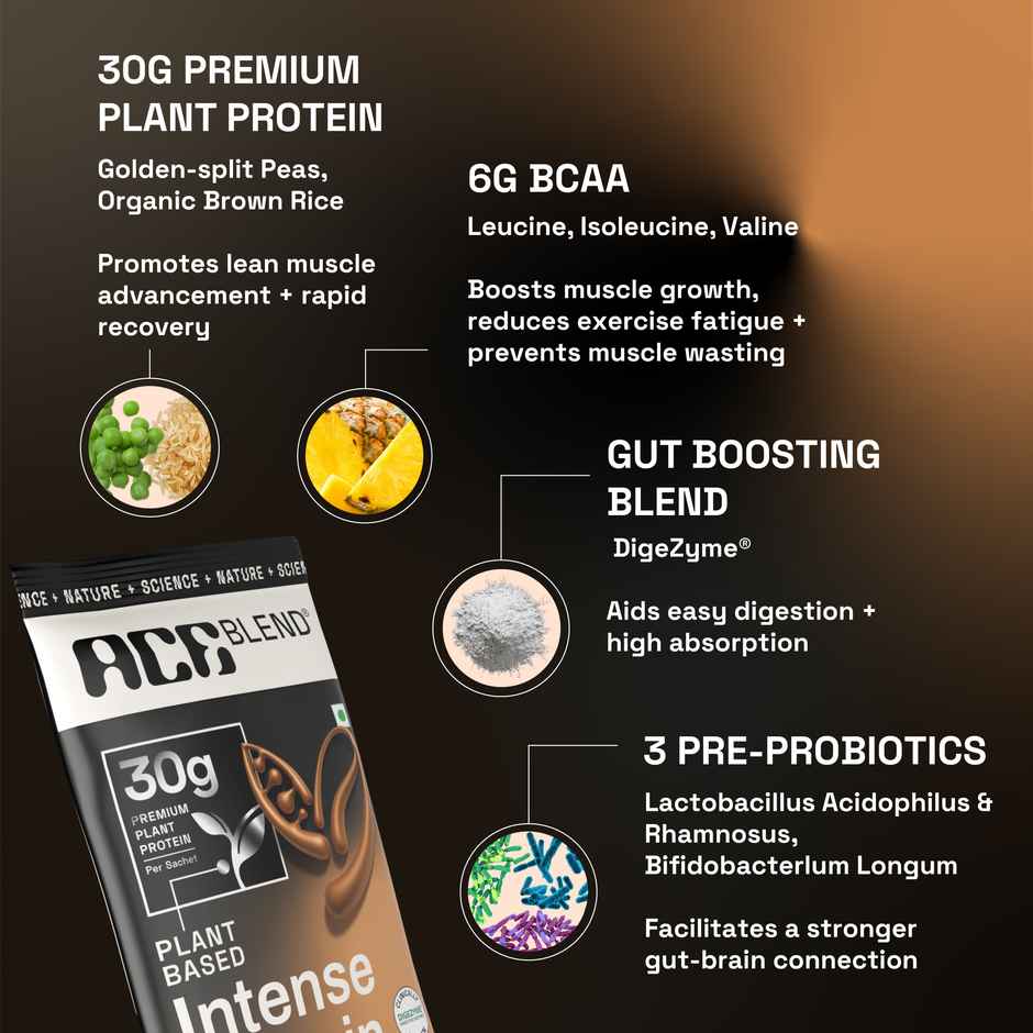 Ace Blend Intense Mocha Plant Protein | High Performance Muscle Fuel