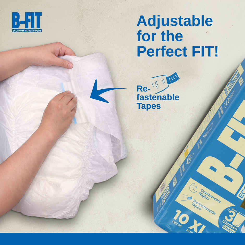 B-FIT Adult Diaper Tape | Economy  Type | XL | 35.43 - 65.35 inch Combo