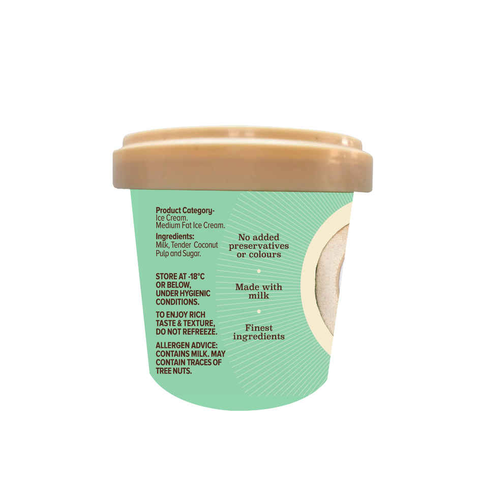 NIC Tender Coconut Ice Cream | Preservative Free | No Artificial Flavors