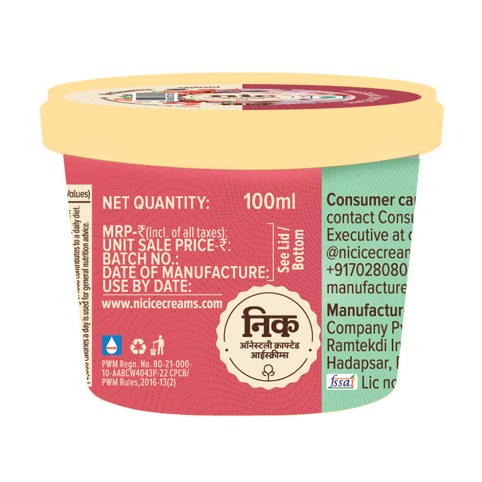 NIC Mixed Berries Ice Cream Cup | Preservative Free | No Artificial Flavors