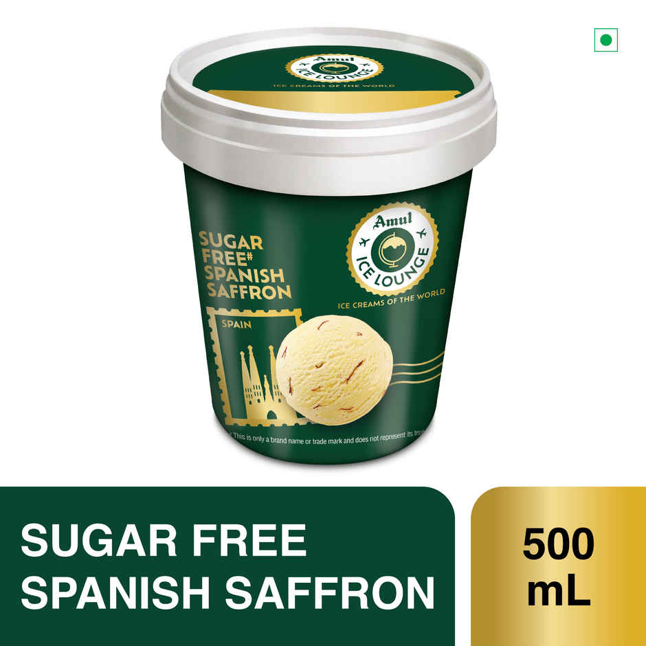 Amul Ice Lounge Sugar Free Spanish Saffron Ice Cream Tub