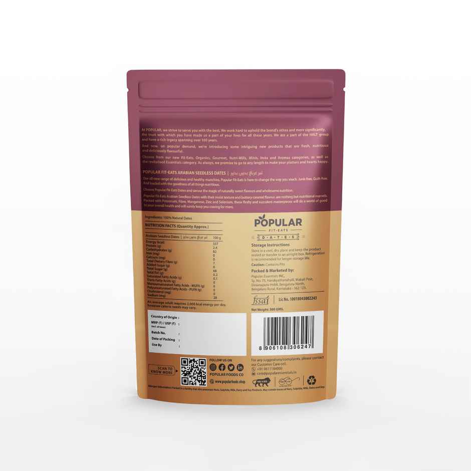 Popular Fit Eats Dates - Arabian Seedless