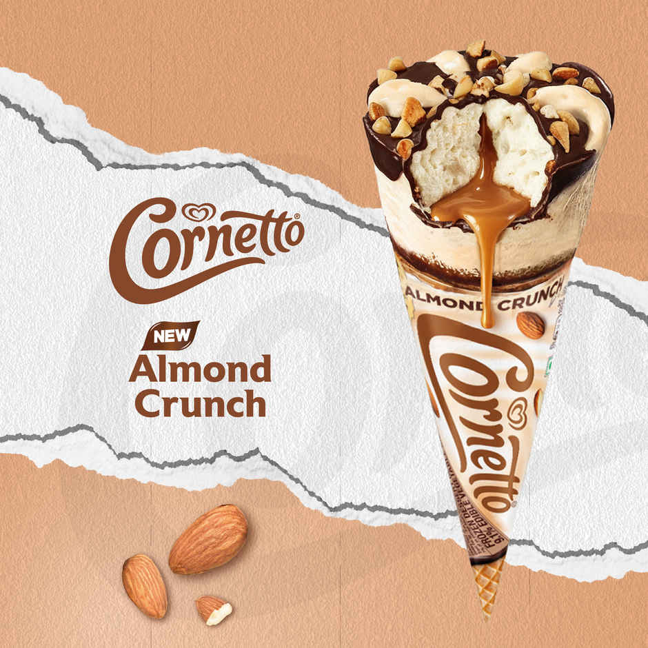 Kwality Wall's Cornetto Almond Crunch Ice Cream Cone