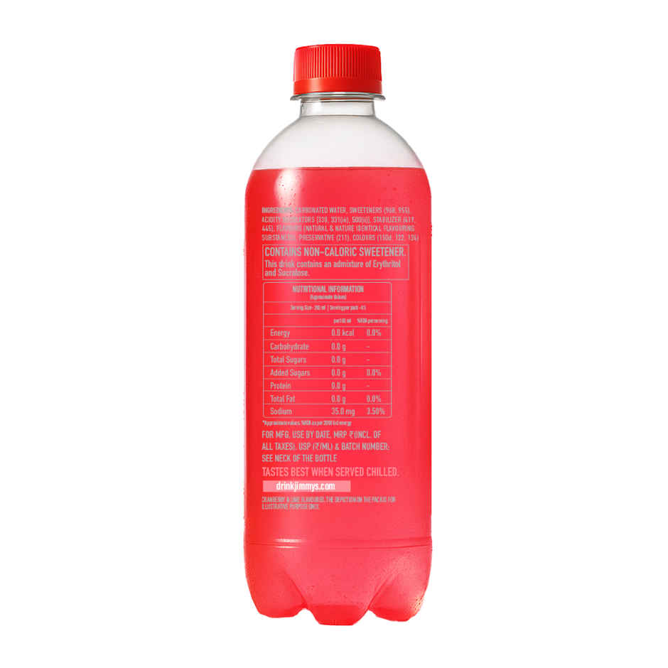 Jimmy's Zero Sugar Cranberry Lime Sparkling Water
