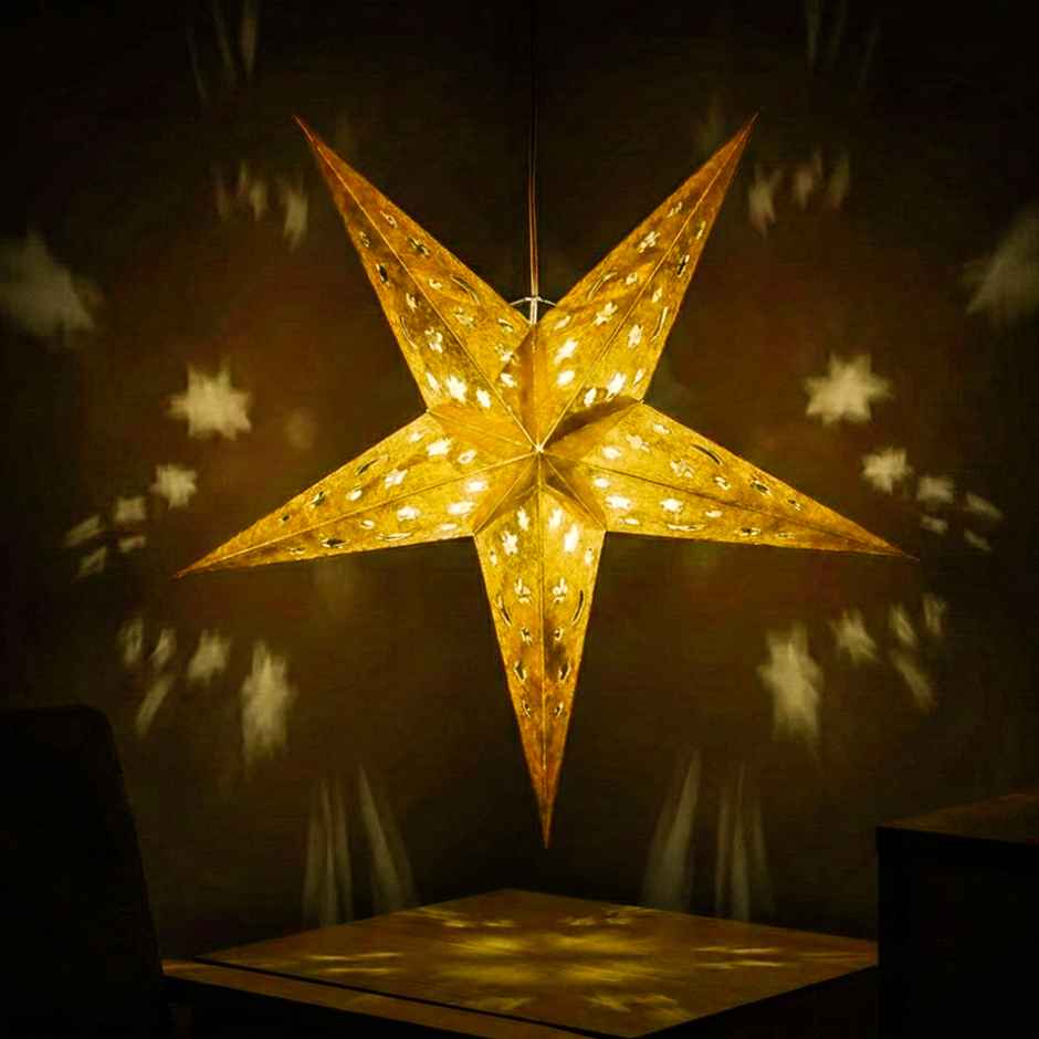 Golden Star Lantern | 14 inch | Mad Over Print
