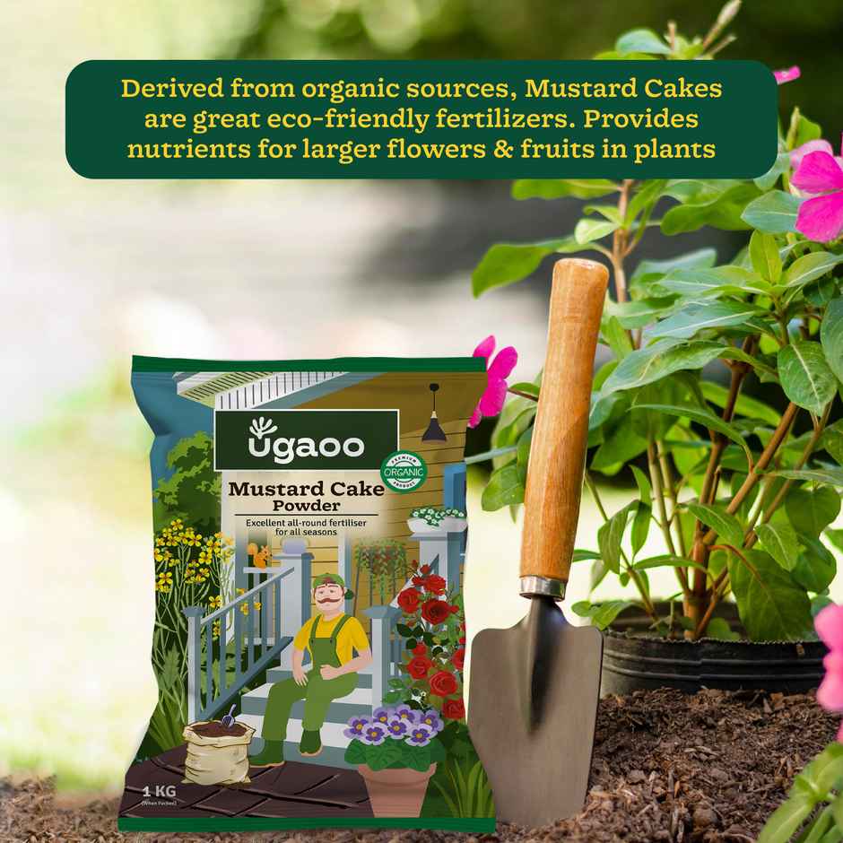 Ugaoo Mustard Cake Powder for Healthy Plants And Soil - 1 Kg - Gardening Accessories