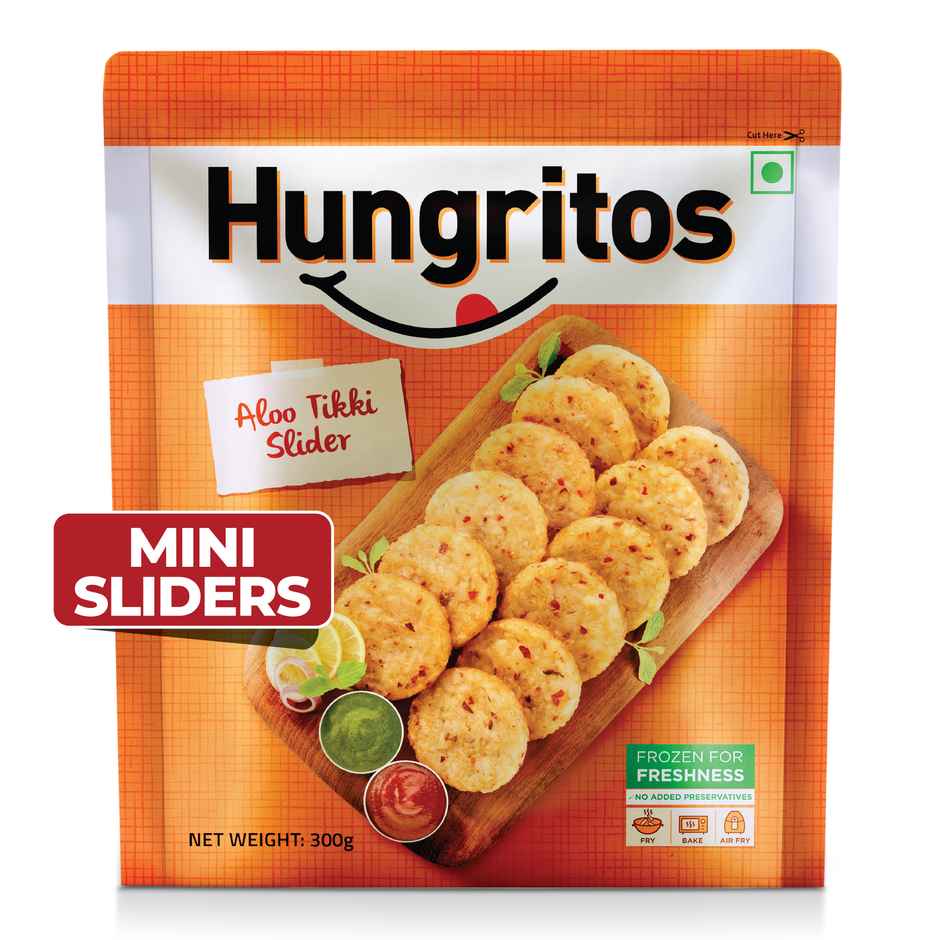 Hungritos Aloo Tikki Slider | Regular Sized Tikki | Party Snack