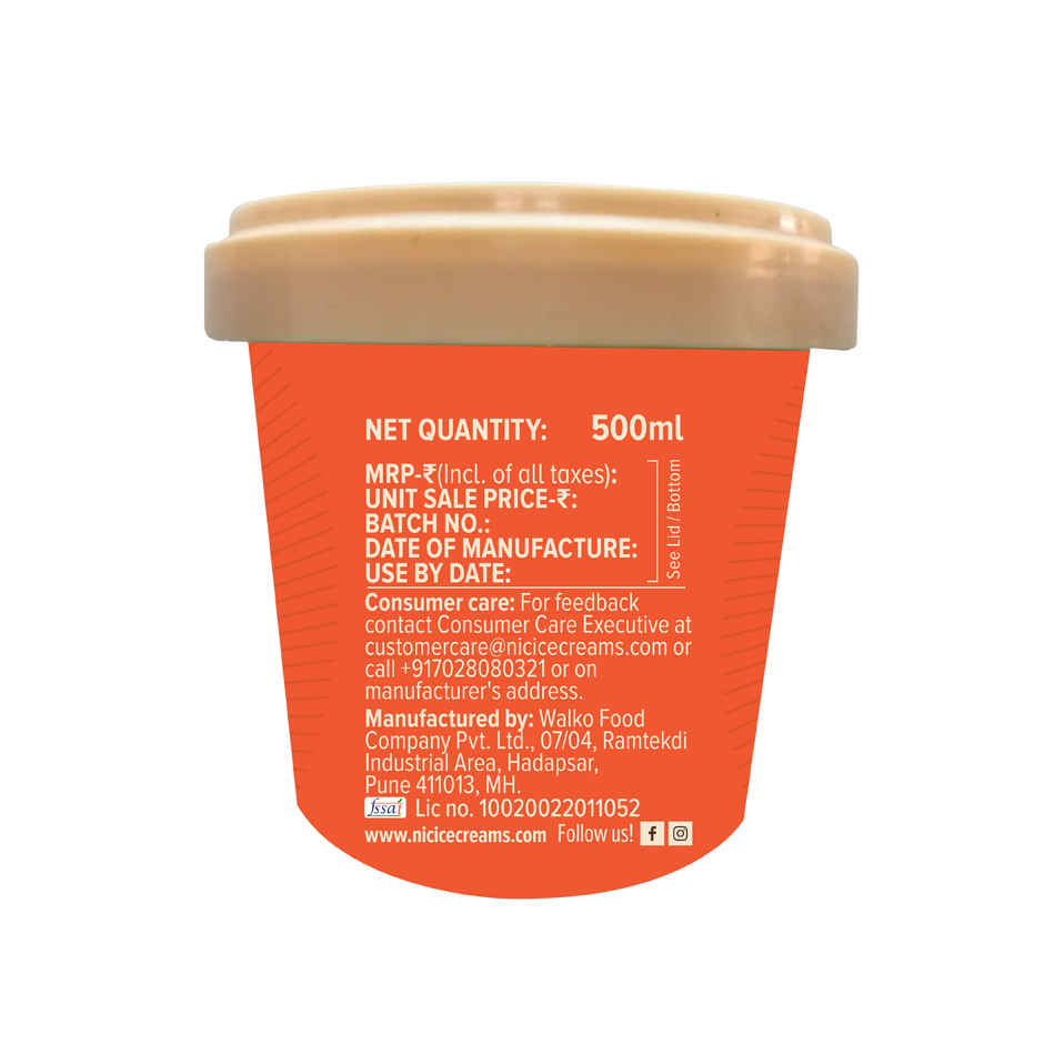 NIC Gajar Halwa Ice Cream Tub | Preservative Free | No Artificial Flavors