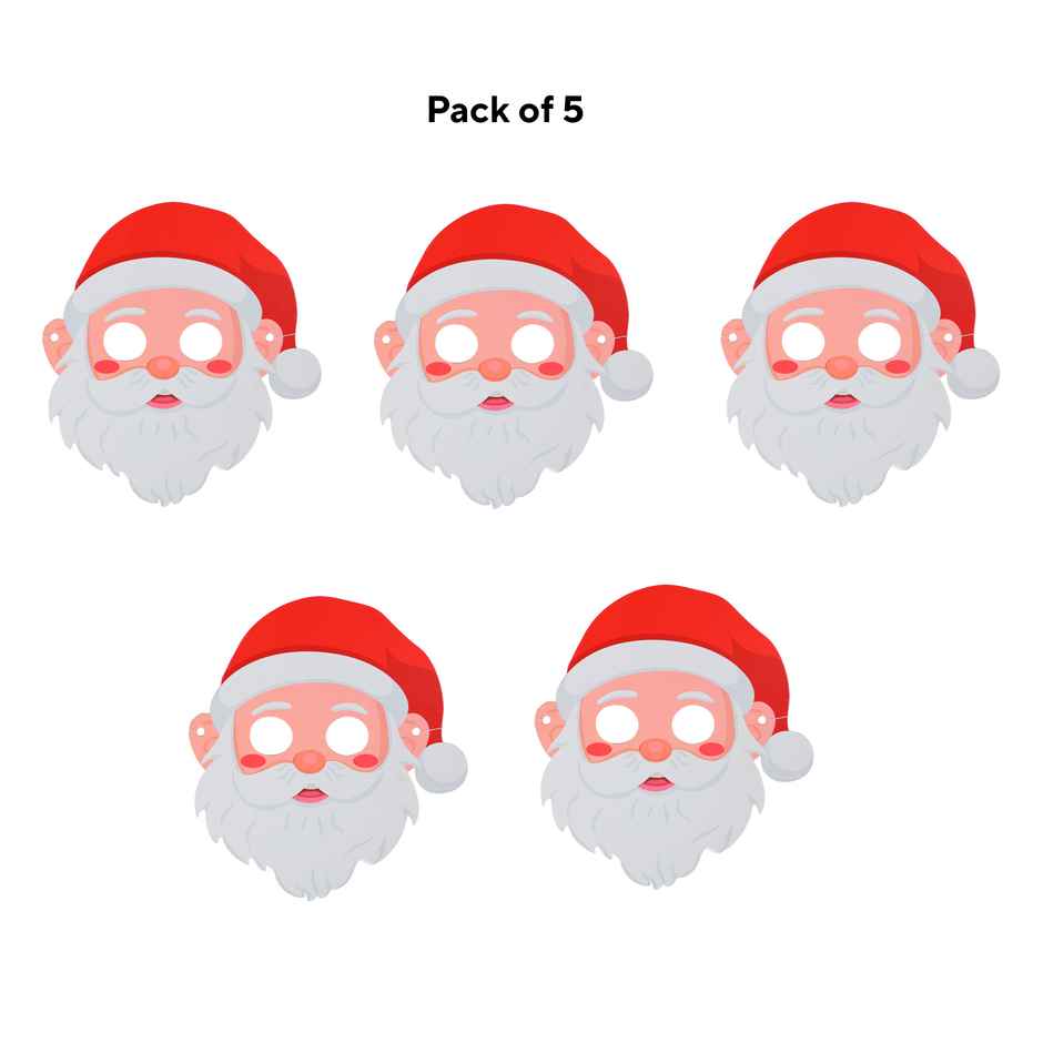Santa Mask for Christmas Party | Paper Material | Mad Over Print