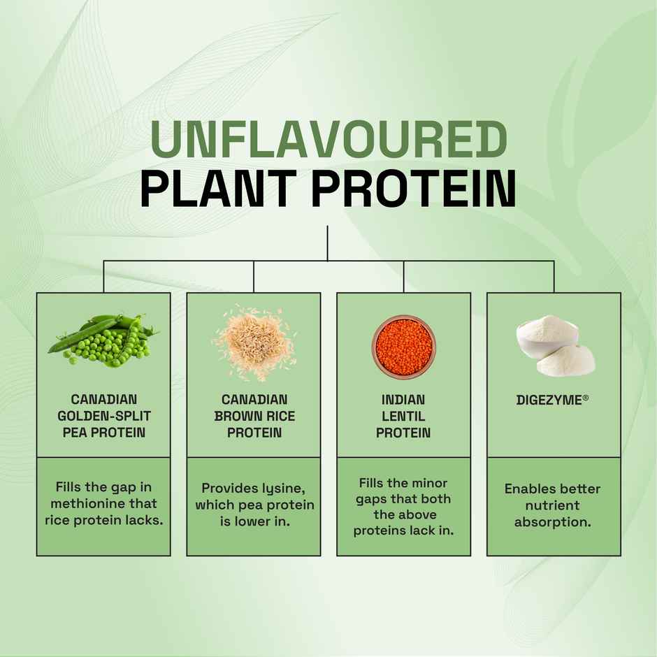 Ace Blend Triple Plant Protein Complex | Unflavoured | Clean Blend for Daily Protein