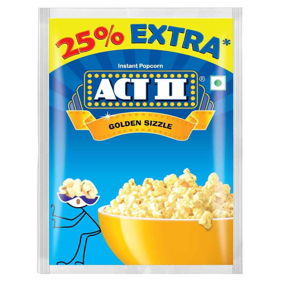 ACT II Instant Popcorn - Golden Sizzle, Family Pack, Hot & Fresh in 3 mins Combo