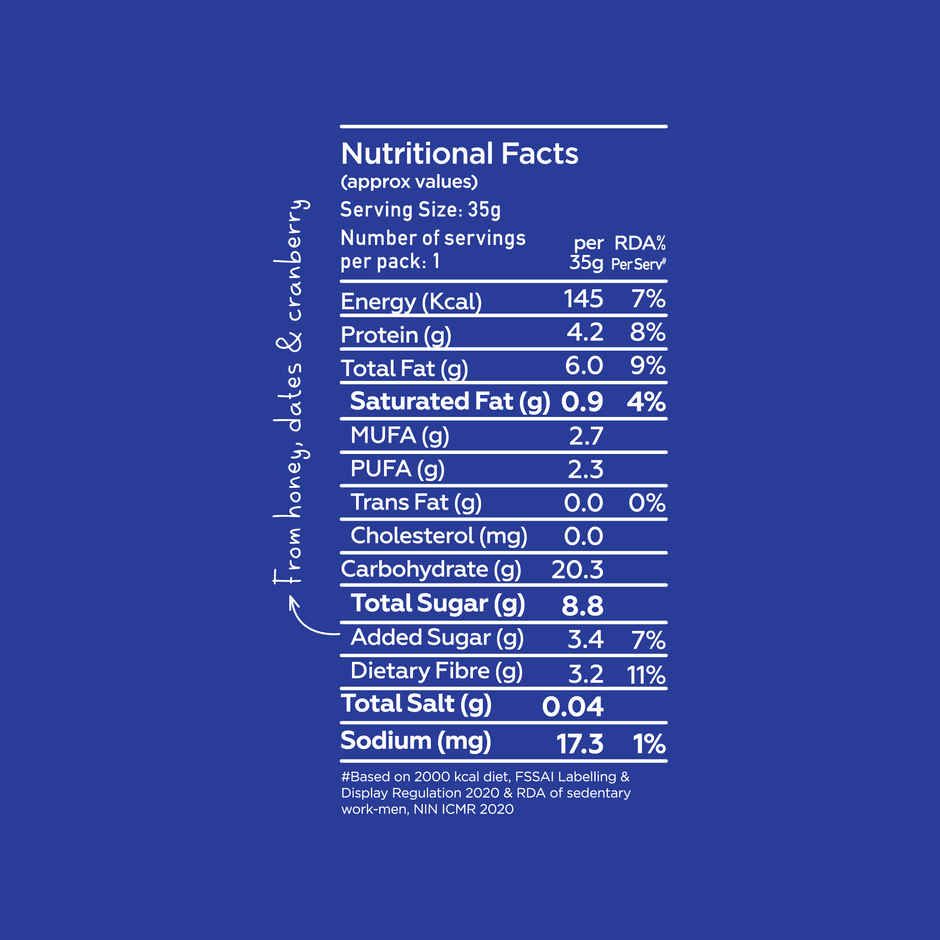 Yogabar Multigrain Energy Bars , Nuts and Seeds 35g - with Nuts,Oats,Millets, Gluten Free,Granola Bar