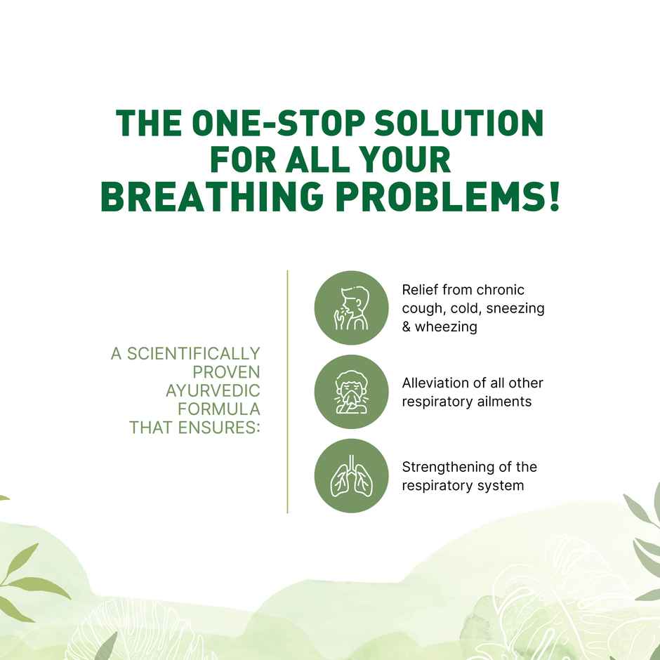 Pankajakasthuri Breathe Eazy Tablet Ayurvedic | Unique Blend Of 17 Ayurvedic Herbs