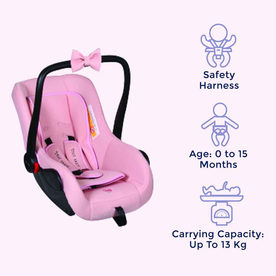 Polka Tots Baby Car Seat Pink | CSPB302