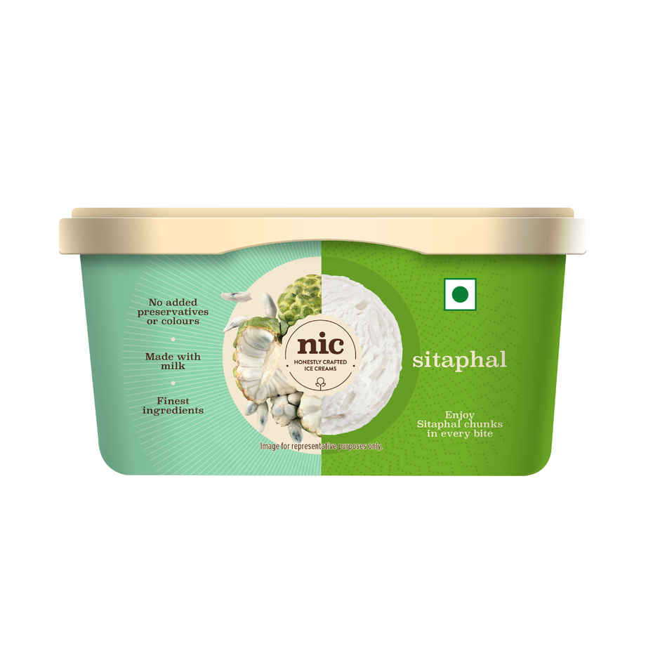 NIC Sitaphal Ice Cream Cup | Preservative Free | No Artificial Flavors