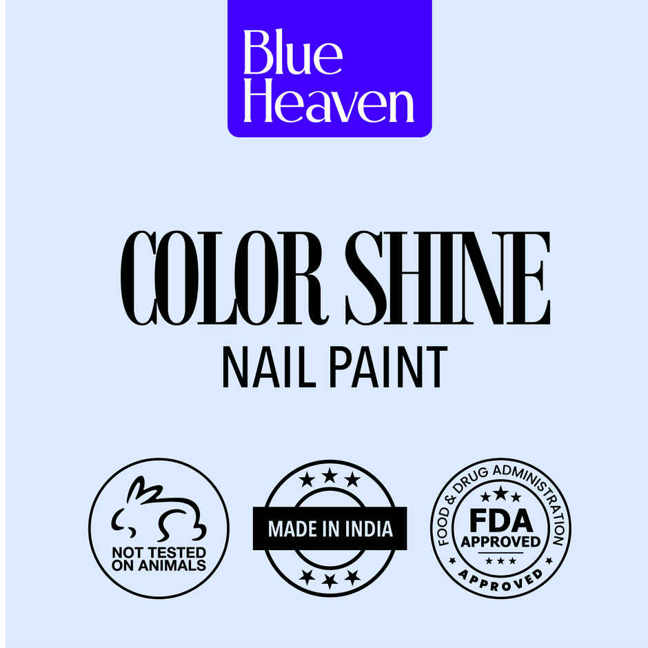 Blue Heaven Color Shine Nail Polish | Glossy Gel Finish | Quick Drying Formula | Shade 15