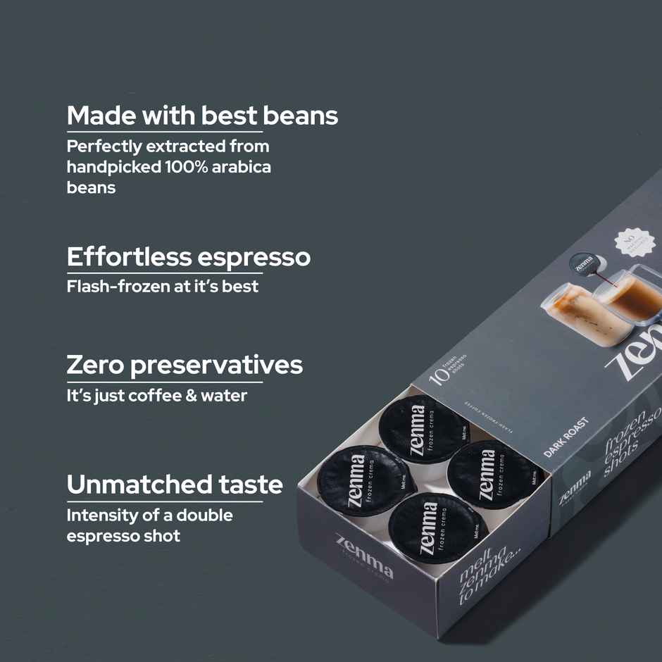 Zenma Coffee Frozen Espresso Shots Dark Roast Coffee Pods