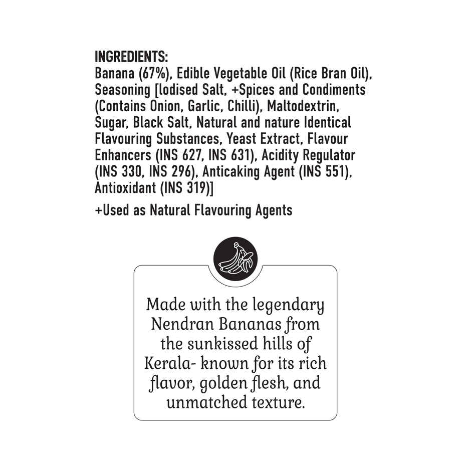 Too Yumm Masala Banana Chips Made From Premium Nendran Bananas, No Palm Oil Healthy Snacks