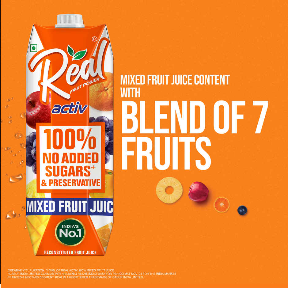 Dabur Real Activ Mixed Fruit Juice | Fruity & Refreshing
