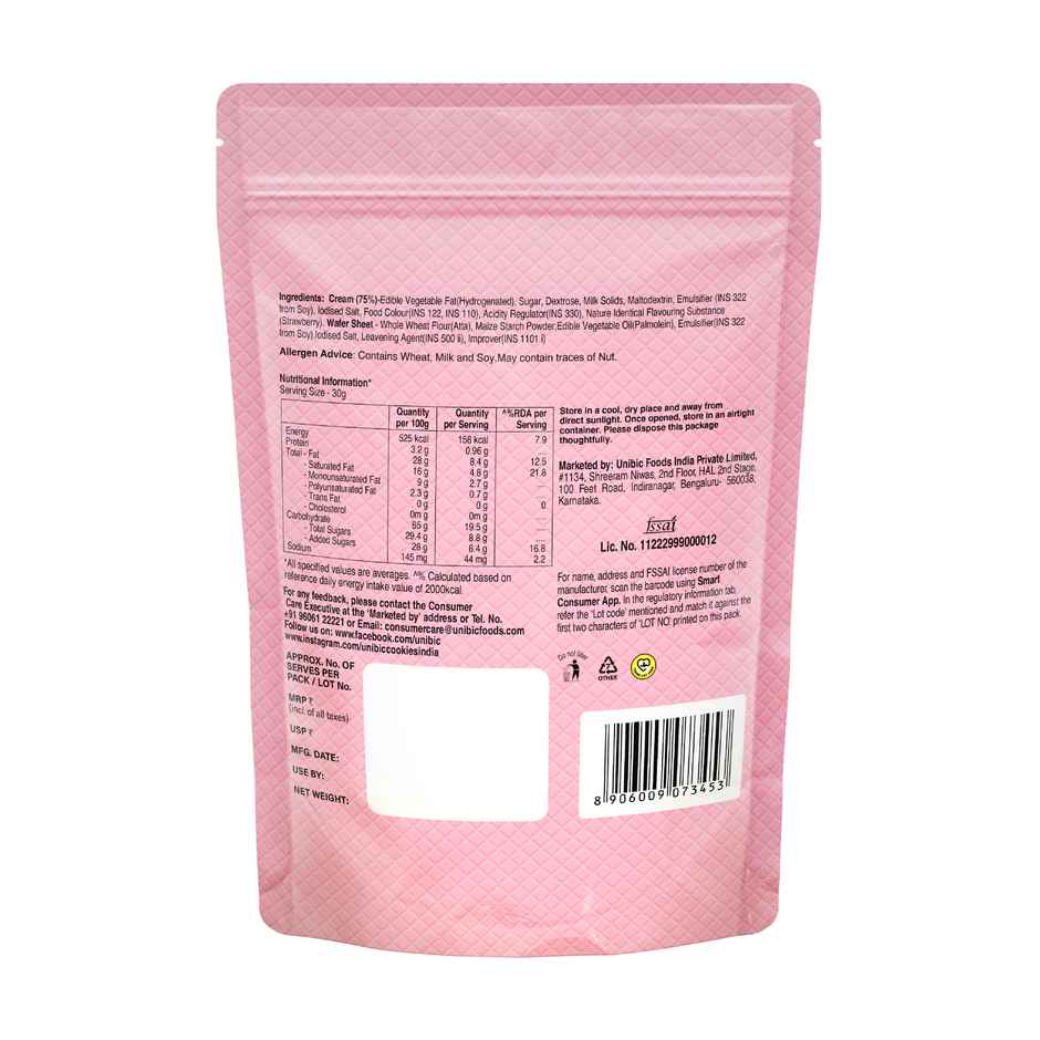UNIBIC Wafer Strawberry Qubz