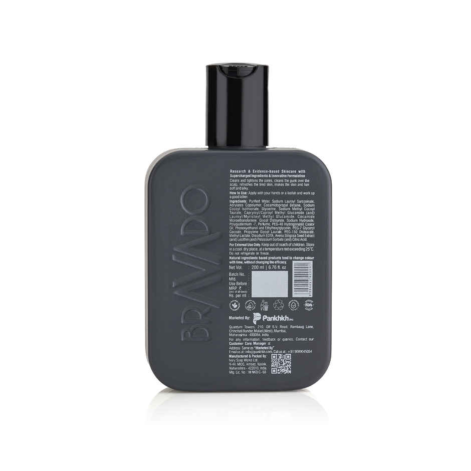 Bravado All Rounder Head to Toe Body Wash for Men | Hair, Face & Body Cleanser | Hydrating