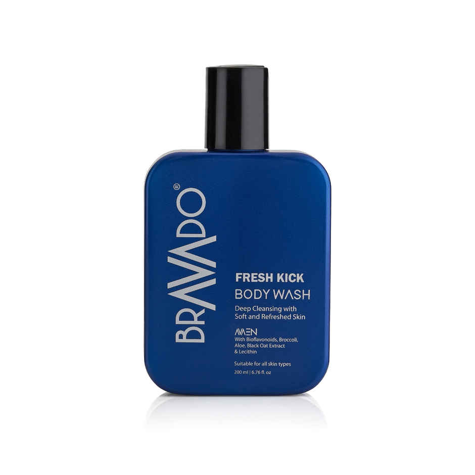 Bravado Fresh Kick Body Wash for Men | Refreshing Shower Gel, Deep Cleansing & Hydrating