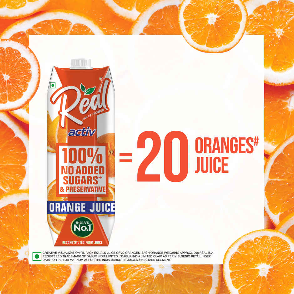 Dabur Real Activ Orange Juice | Fresh & Fruity