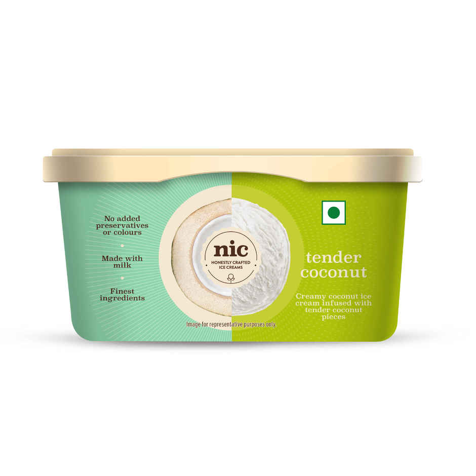 NIC Tender Coconut Ice Cream | Preservative Free | No Artificial Flavors
