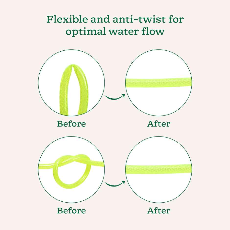 Ugaoo Super Braided PVC Water Hose Pipe - 10 m | Green