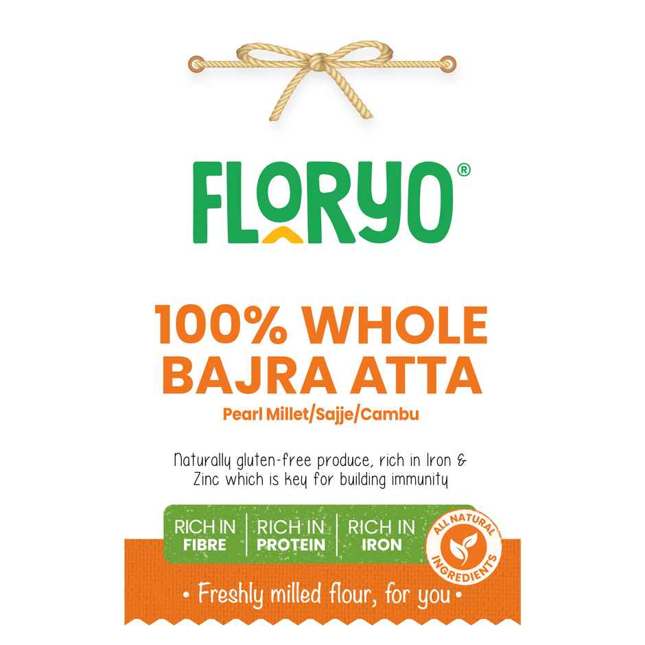 Floryo Freshly Milled Bajra Atta | Pearl Millet/ Sajje/ Cambu