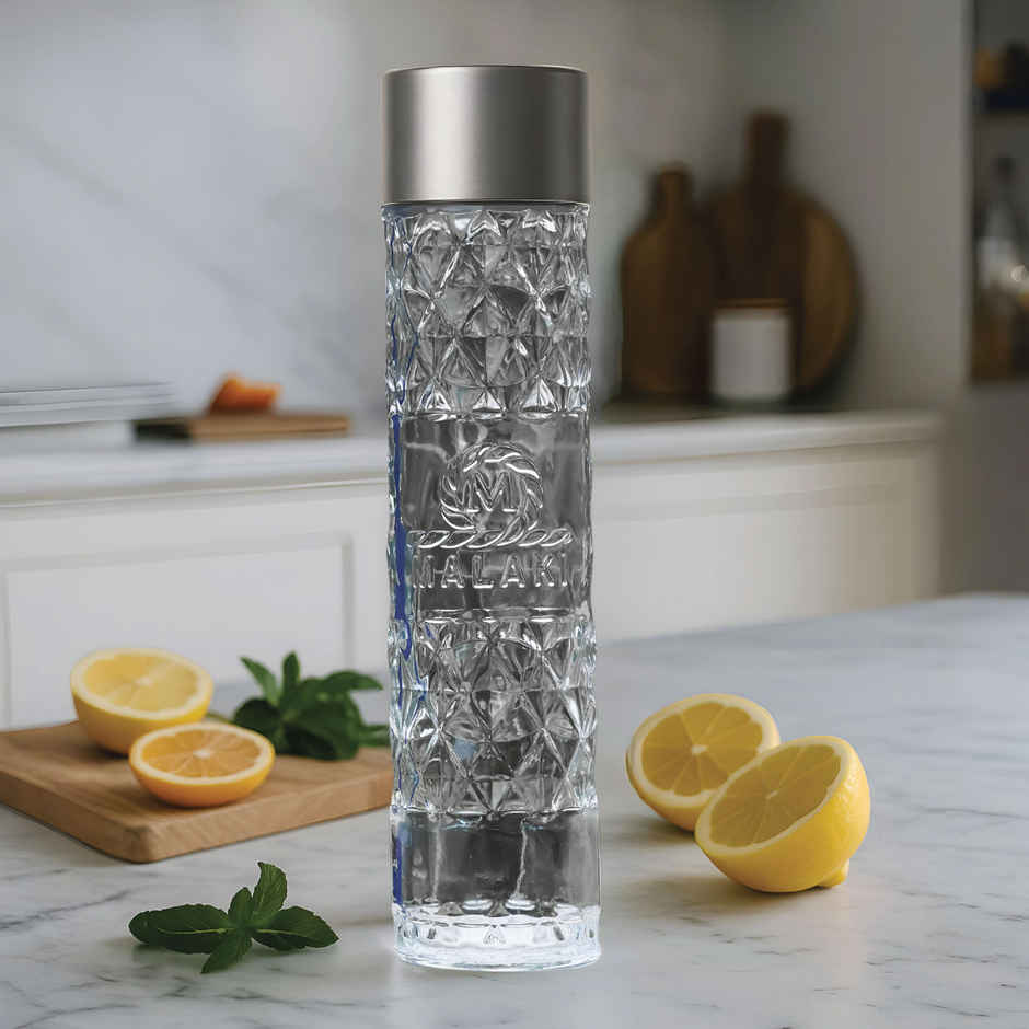 Malaki Crystal Glass Bottle with Leak | Proof Cap | 750 ml